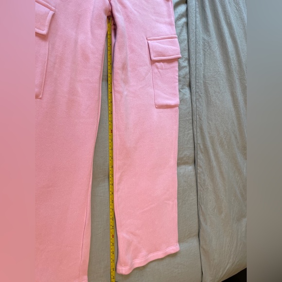 Women’s Barbie Pink Cargo Graphic Logo Relaxed Lounge Pants with Pockets - Picture 10 of 11